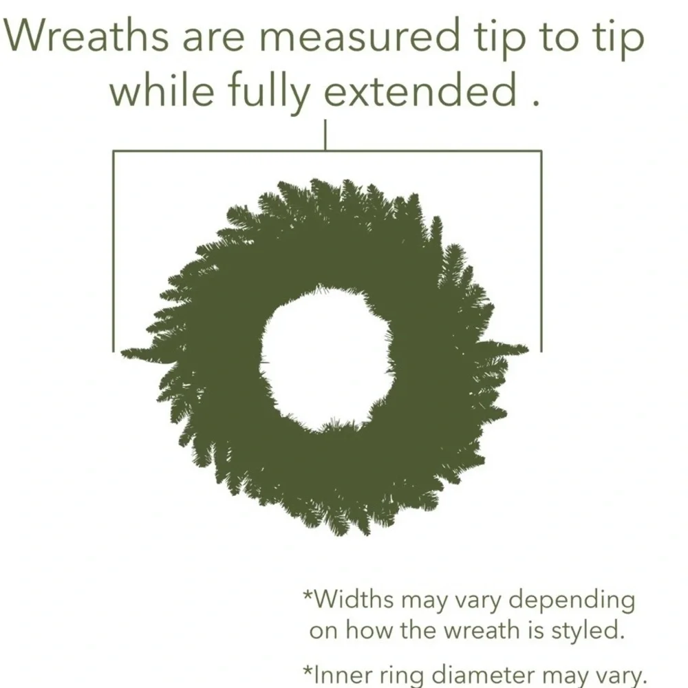 Artificial Canadian Pine Wreath Unlit Set of 2, 20”